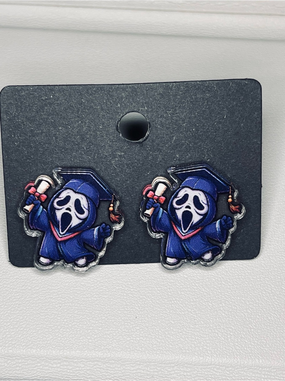 Graduation Ghost Stud Earrings